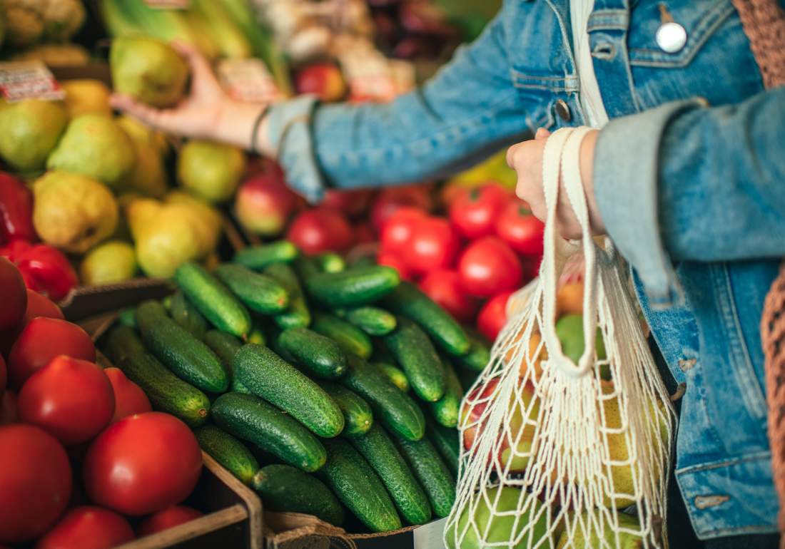 Shopping for fruit and vegetables