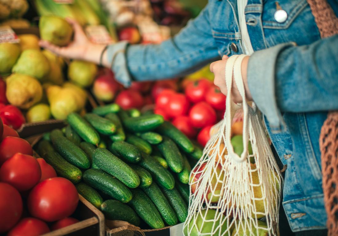 Shopping for fruit and vegetables