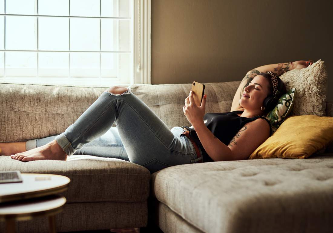 Resting and researching endo on phone