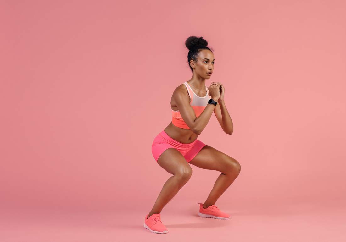 Girl doing squats