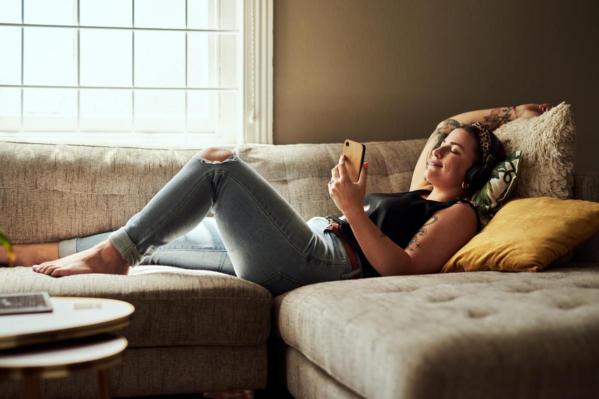Resting and researching endo on phone