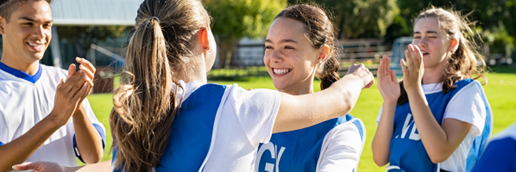 Young people playing sport