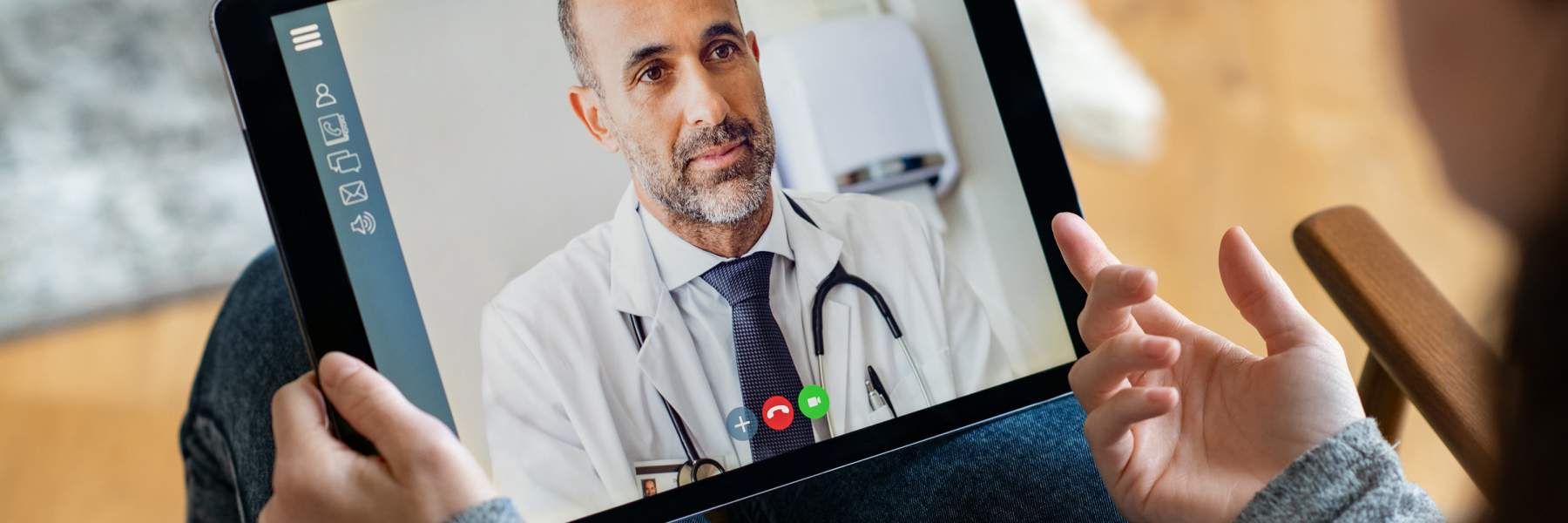 Zoom video call with doctor