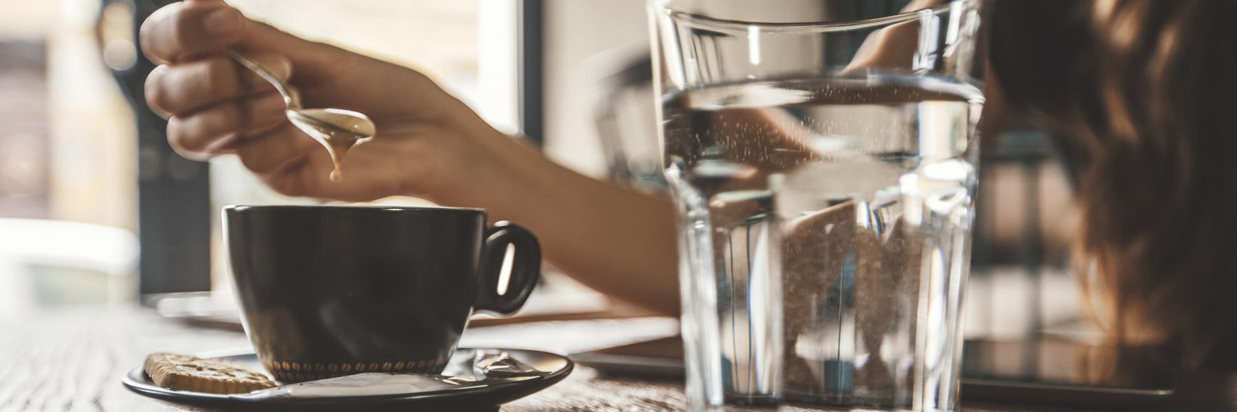 Swapping caffeine for water