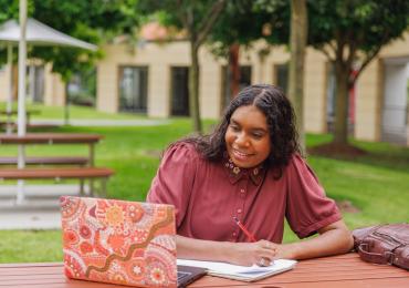 Girl studying