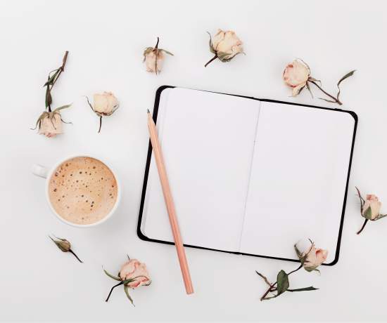 Endo diary open with pencil