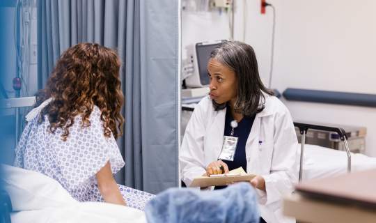 Doctor talking to endo patient